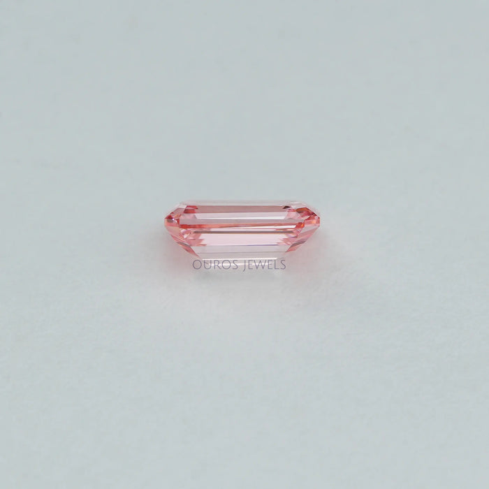 0.24 Carat Each Pink Emerald Cut Lab Grown Diamond Ouros Jewels