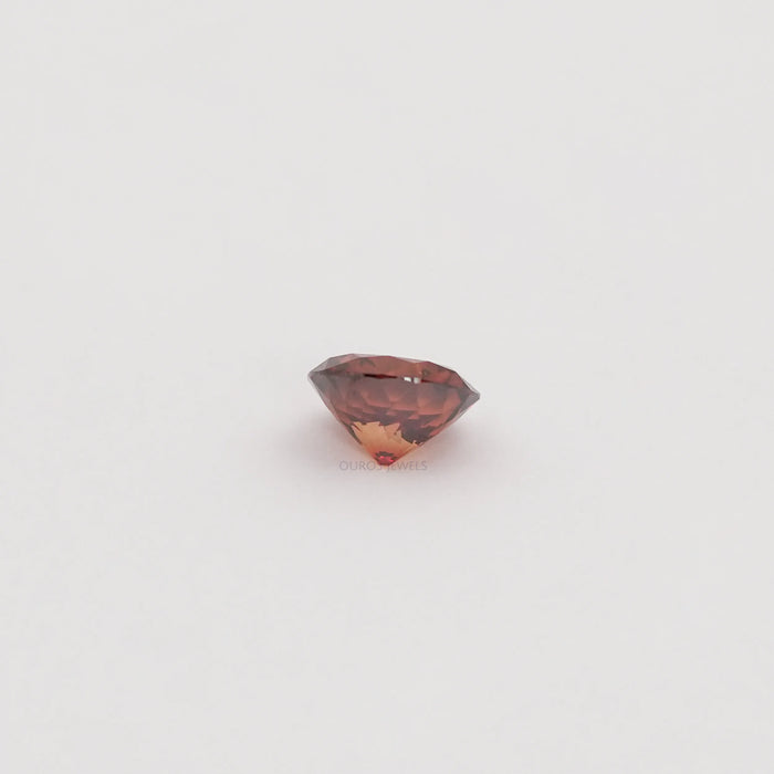 Red Portuguese Round Cut Lab Grown Diamond