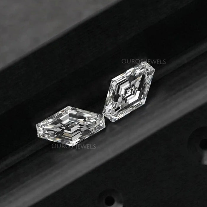 Modified Lozenge Cut Lab Diamond Pair