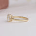 [18k Yellow Gold Emerald Cut Diamnd Ring]-[Ouros Jewels]