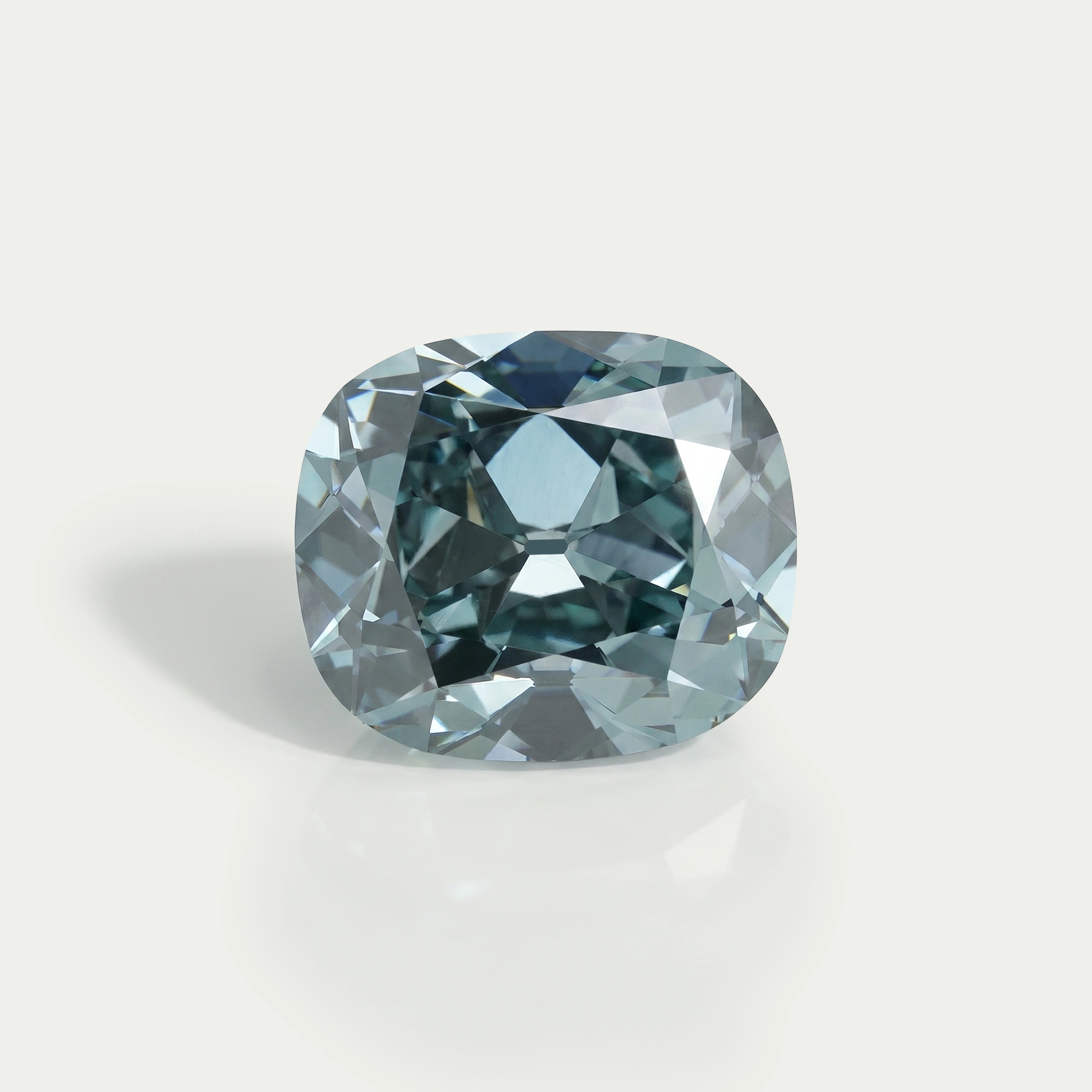 Bluish Green Cushion Cut Loose Diamond – Ouros Jewels