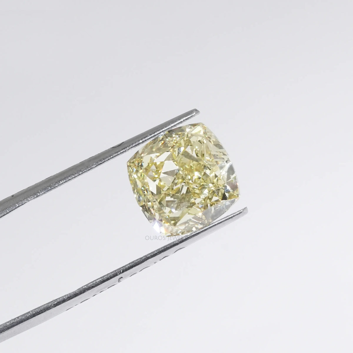 IGI Certified Modified Cushion Cut Yellow Loose Diamond