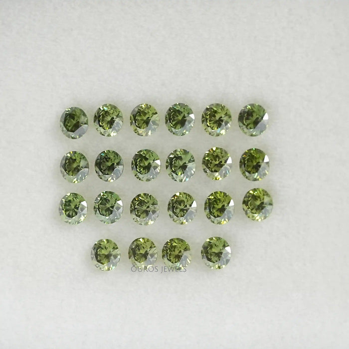 Green Round Cut Lab Grown Diamond