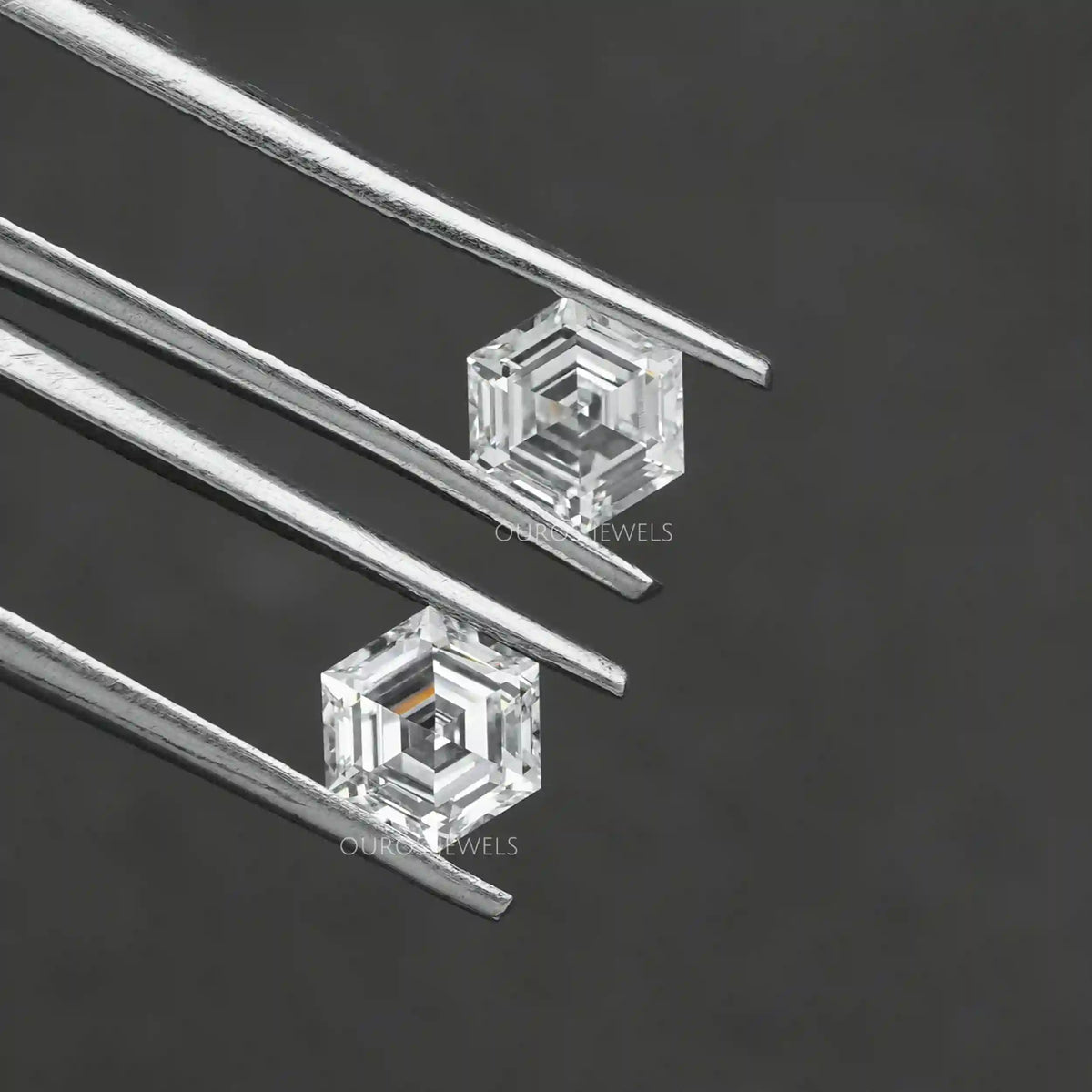 Hexagon Cut Lab Diamond Pair Loose
