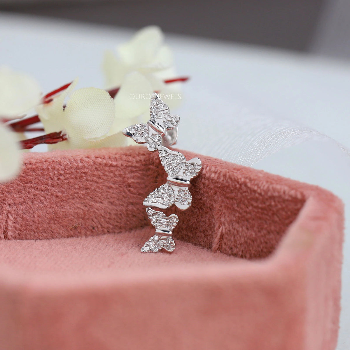 Butterfly Cut Lab Grown Diamond Drop Earrings
