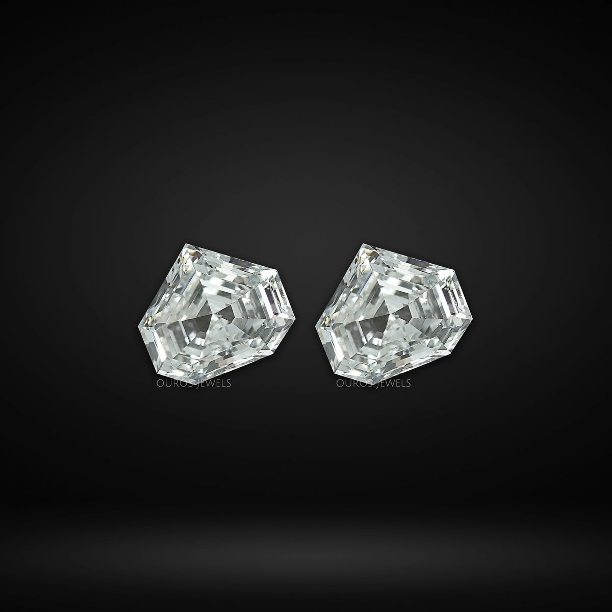 Step Cut Bullet Shape Lab Diamond Matching Pair Loose