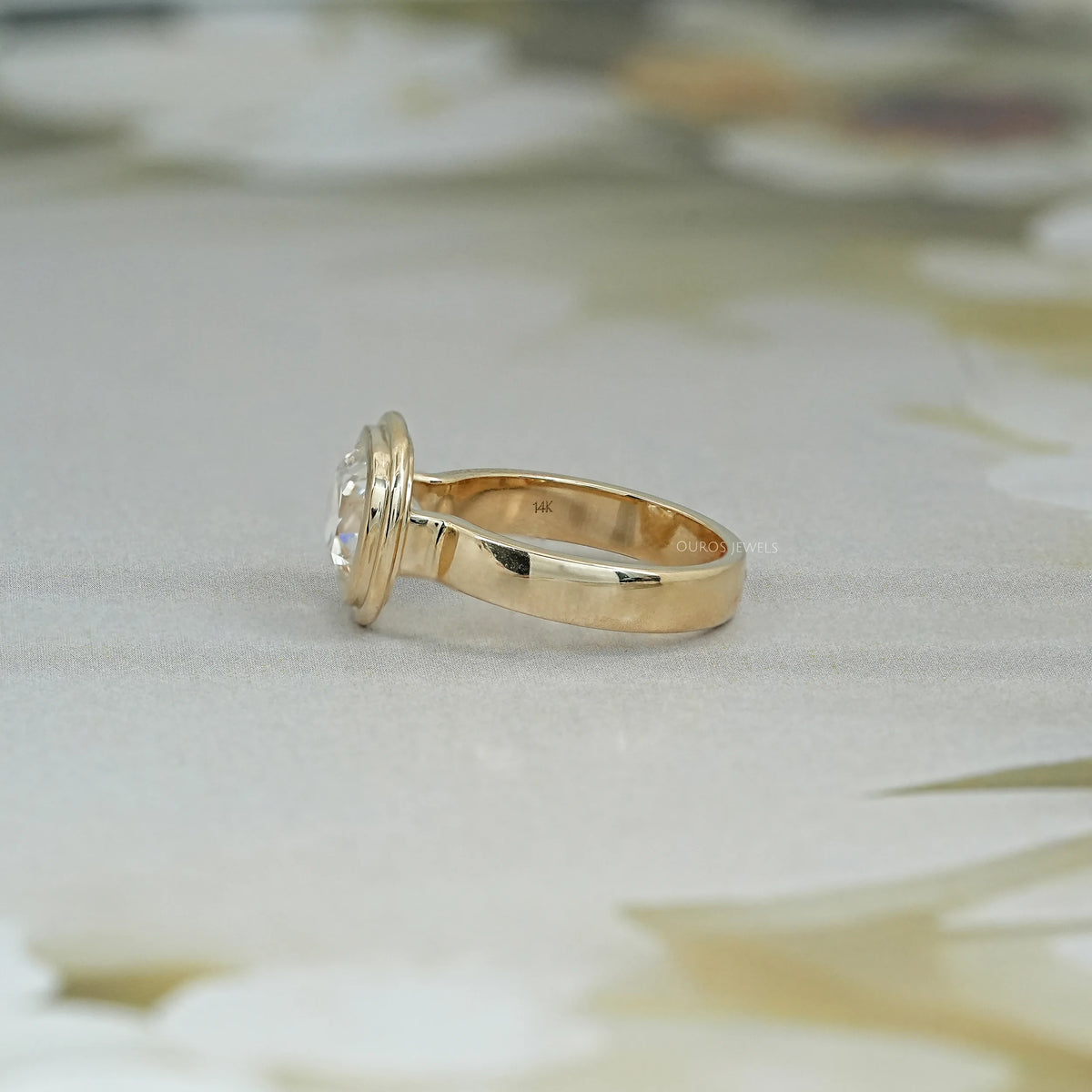 Old Mine Cushion Cut Bezel Set Ring Rings