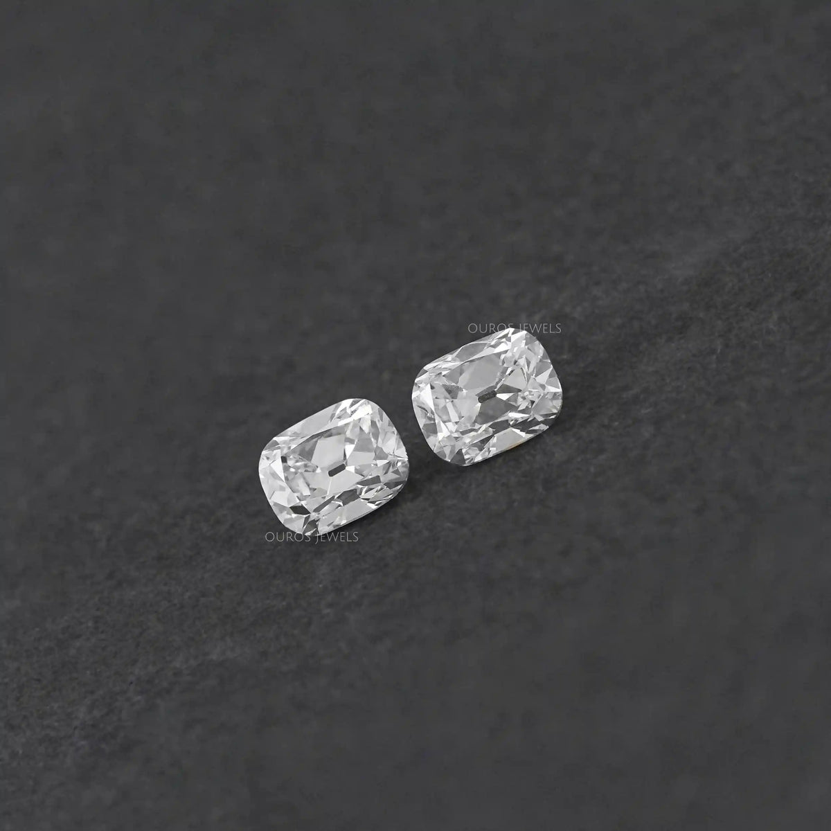 Lab Diamond Old Mine Cushion Matching Pair Loose