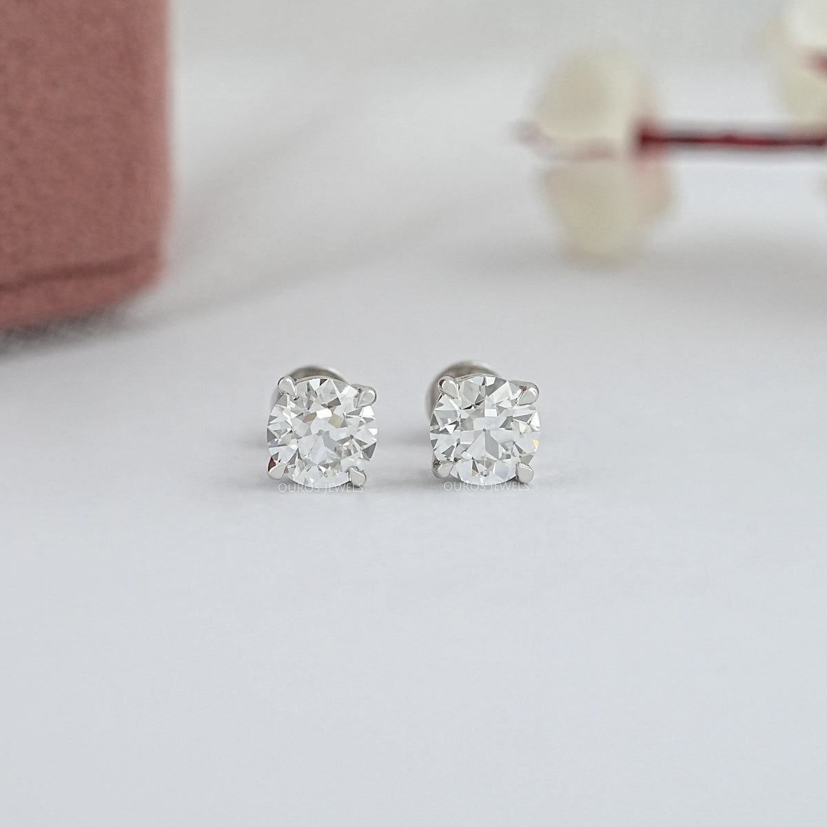 Old European (OEC) Round Cut Lab Diamond Stud Earring