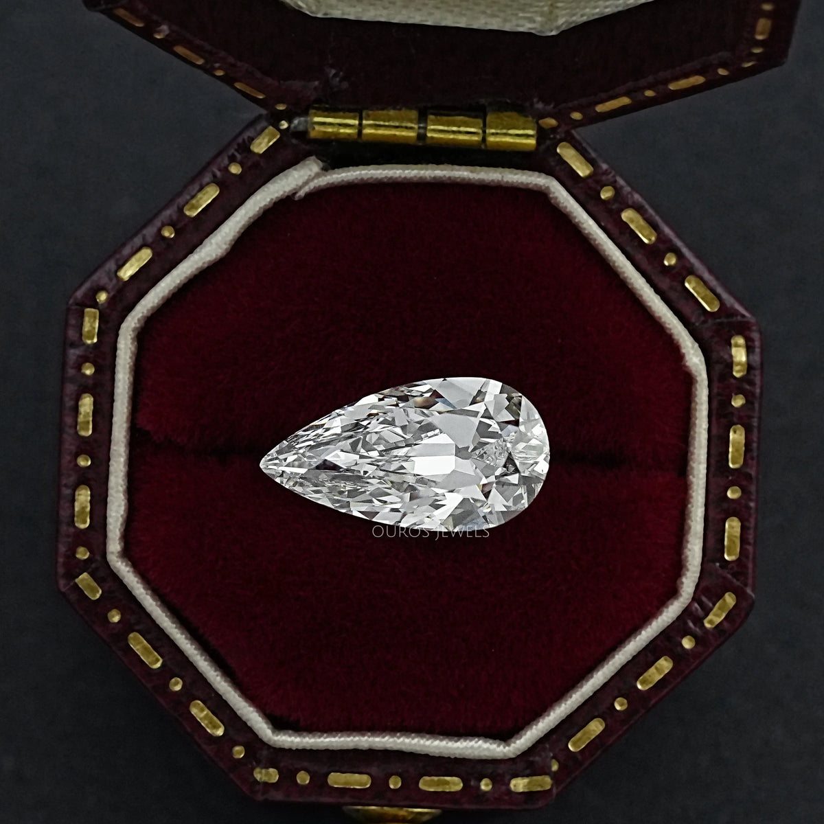 2.10 CT Old Mine Pear Cut Lab Grown Loose Diamond Loose