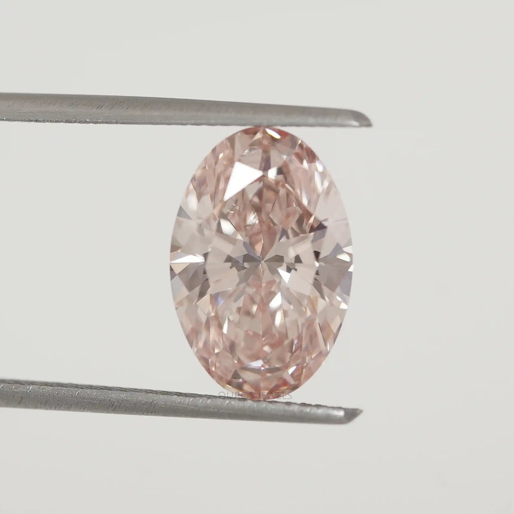Fancy Intense Pink Oval  Cut Lab Diamond