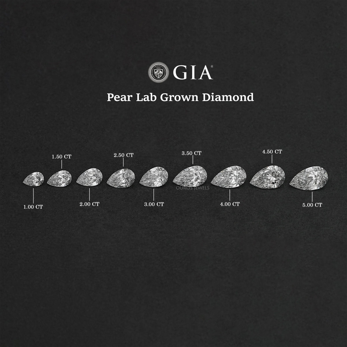 Certified Pear Cut Lab Grown Diamond Loose