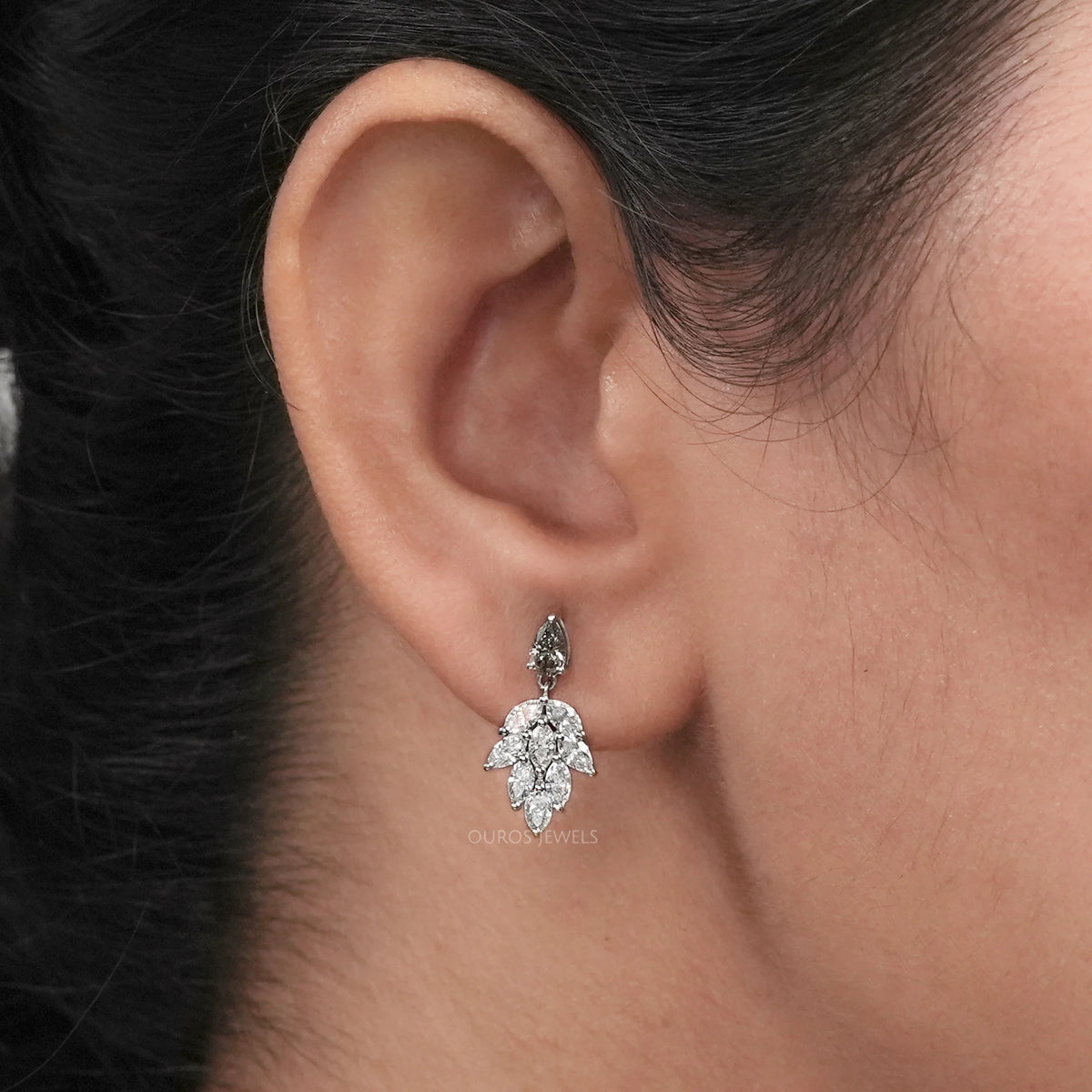 Olive Pear And Marquise Cut Drop Dangle Earring