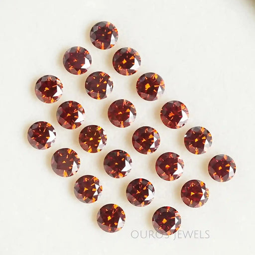 [Red Brilliant Cut Round Shape Diamond]-[Ouros Jewels]