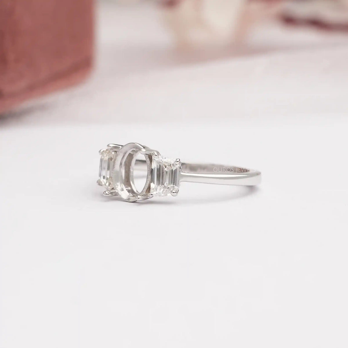 Step Cut Half Moon Diamond Matching Pair
