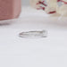 [14k Platinum Engagement Ring]-[Ouros Jewels]