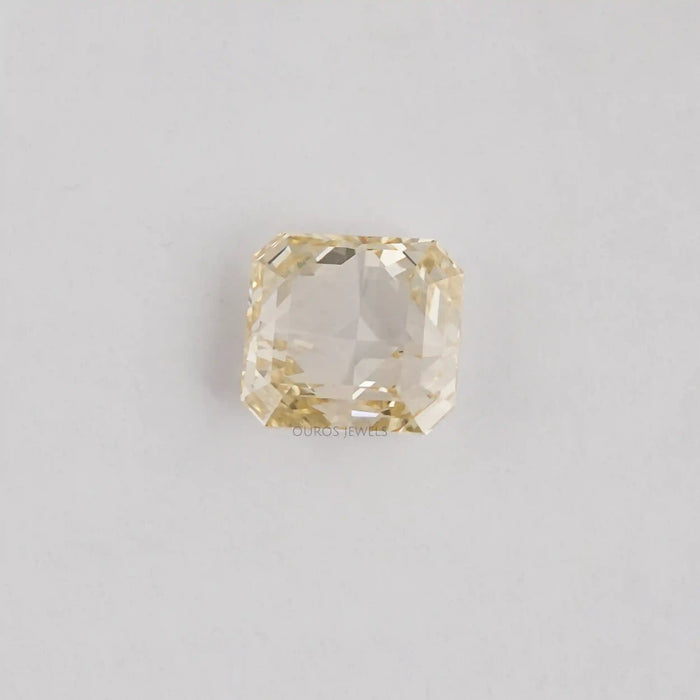 Yellow Radiant Cut Loose Diamond on White Background 