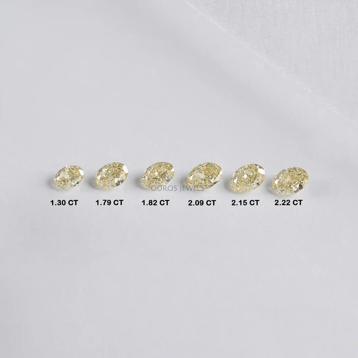[Yellow Oval Cut Loose Diamonds]-[Ouros Jewels]