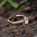 [Side View of Oval Solitaire Accent Ring]-[Ouros Jewels]