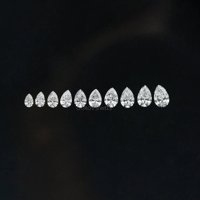 [Pear shaped loose lab made diamonds]-[Ouros Jewels]