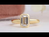 [Youtube Video of Emerald Cut Bezel Set Ring]-[Ouros Jewels]