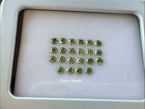 [Youtube View Of Green Round Cut Lab Grown Diamond]-[Ouros Jewels]