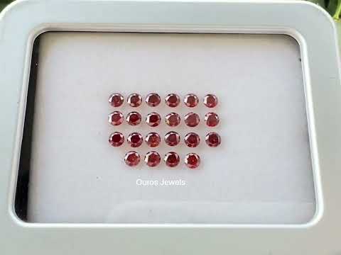 [Youtube View Of Red Round Cut Lab Grown Diamond]-[Ouros Jewels]