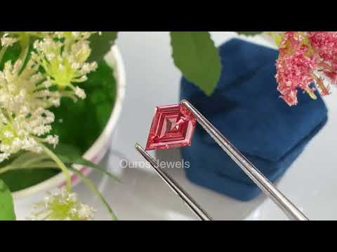 [Youtube Video of Pink Kite Cut Lab Diamond-[Ouros Jewels]