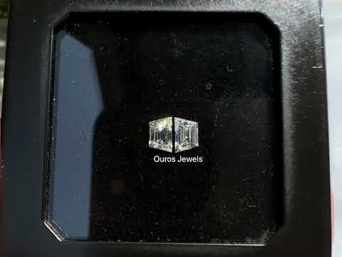 [Video of Antique trapezoid cut lab loose diamond]-[Ouros Jewels]