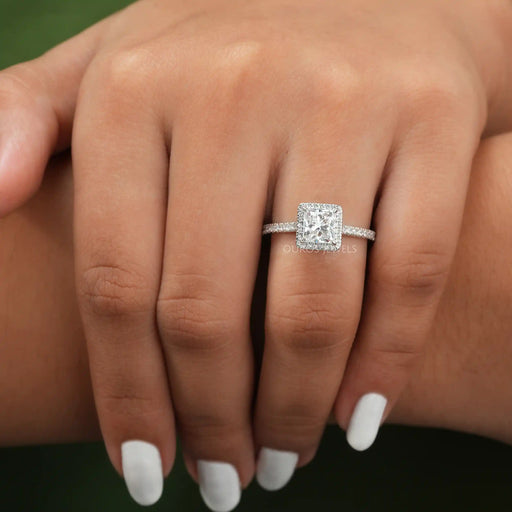 [Princess Cut 1 Carat Diamond Engagement Ring]-[Ouros Jewels]