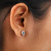 [In Ear Look Of Hexagon Cut Stud Diamond Earrings]-[Ouros Jewels]