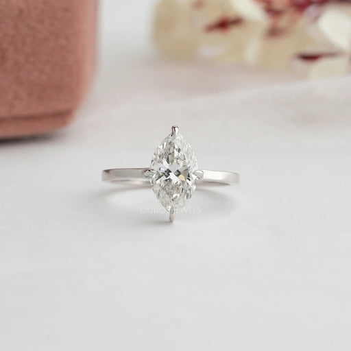 [2.50 Carat Marquise Solitaire Engagement Ring]-[Ouros Jewels]