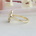 [18k Solid Yellow Gold Round Diamond Engagemnet Ring]-[Ouros Jewels]