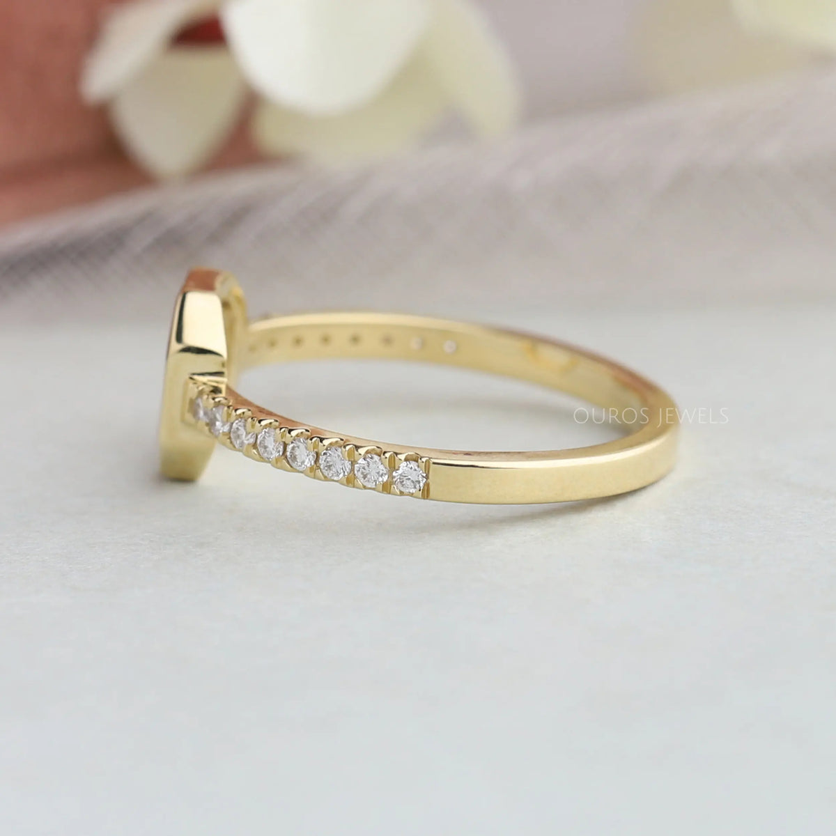 Asscher Portrait Cut Diamond Ring