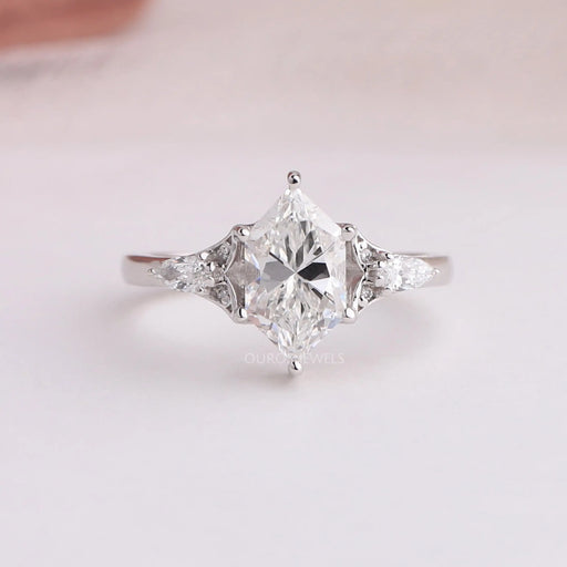 [Dutch Marquise Three Stone Diamond Ring]-[Ouros Jewels]