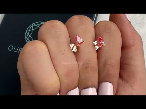 [Youtube Video of Pink Diamond Stud Earrings]-[Ouros Jewels]