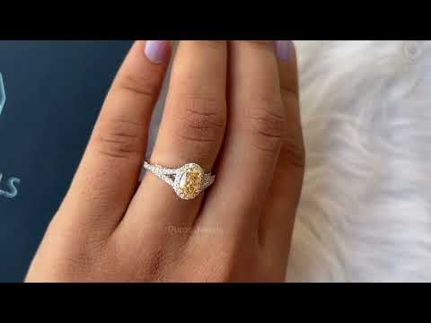 [YouTube Video Of Oval Diamond Halo Engagement Ring]-[Ouros Jewels]