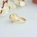 [14k Yellow Gold Plain Shank Solitaire Engagement Ring]-[Ouros Jewels]