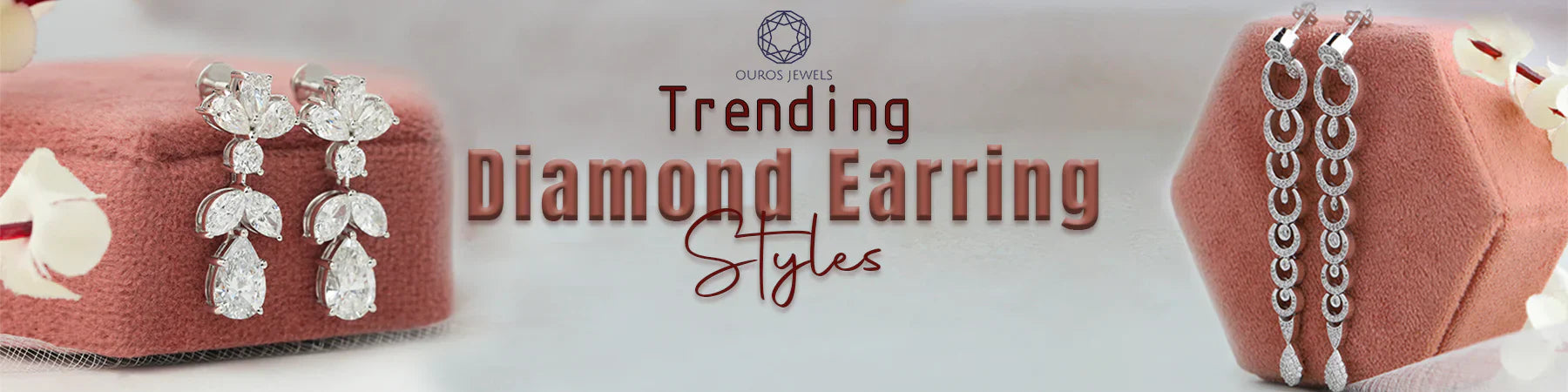 Image showing trending diamond earring styles