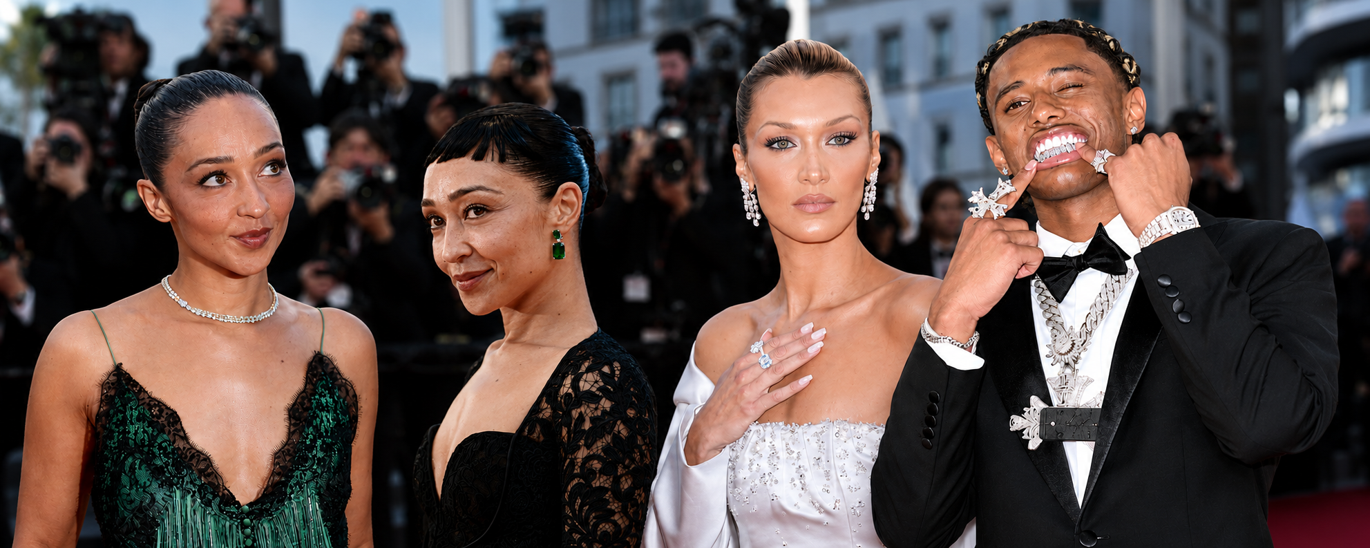 Cannes Film Festival 2026 red carpet diamond jewelry looks : Including celebrities wearing diamond chokers, emerald drop earrings, and statement diamond pieces