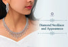 Necklace for women made with diamond and appears pretty and excellent for a wedding commitment.
