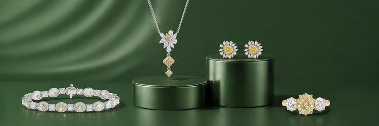 Yellow Lab Grown Diamond Jewelry Collection - Sunburst Yellow Diamonds at Ouros Jewels