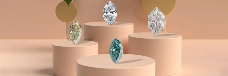 Marquise cut lab grown diamonds