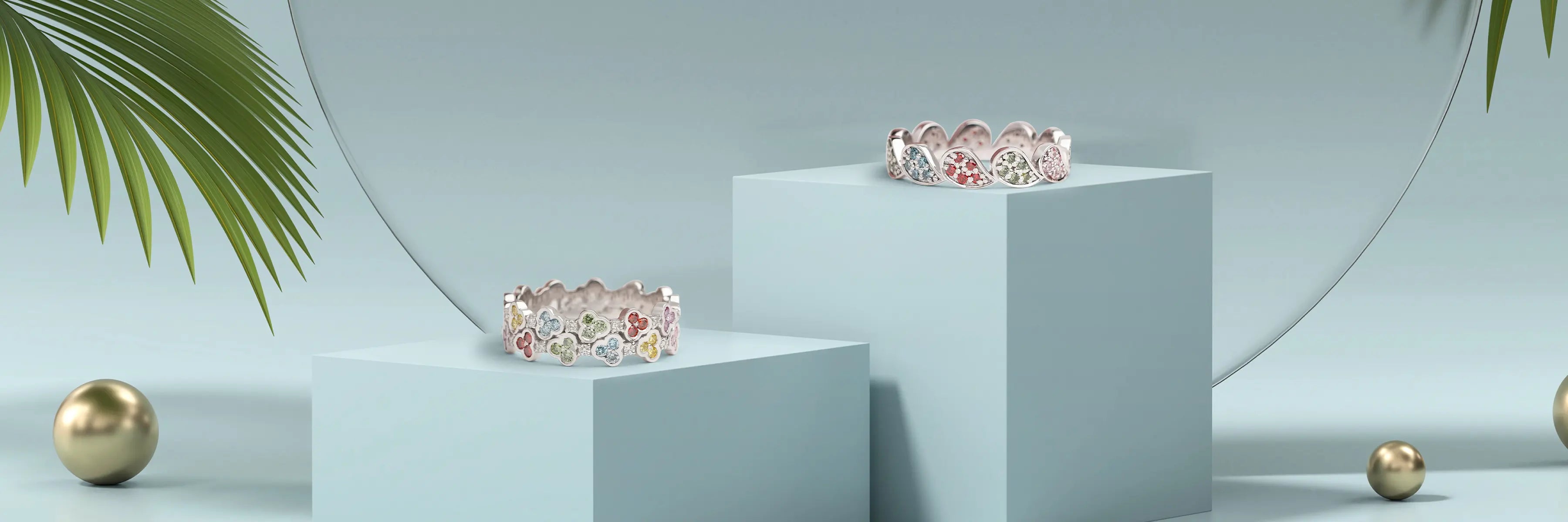 Multicolor Diamond Jewelry Collection: Colorful Designs