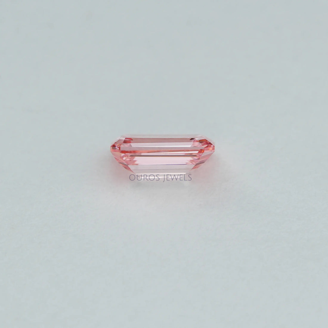 Pink Emerald Cut Lab Grown Diamond Loose