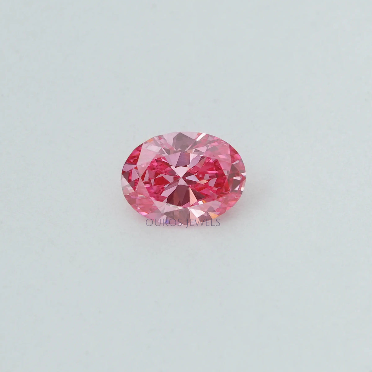 Pink Oval Brilliant Cut Loose Lab Diamond Ouros Jewels