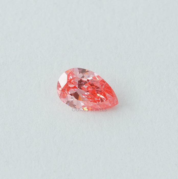 0.31 Carat Each Pink Pear Cut Lab Diamond Ouros Jewels