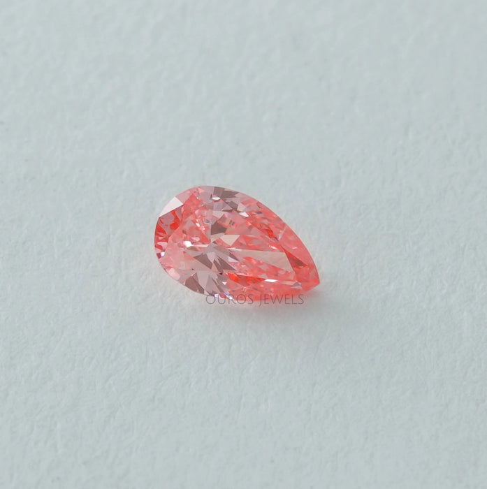 0.31 Carat Each Pink Pear Cut Lab Diamond Loose