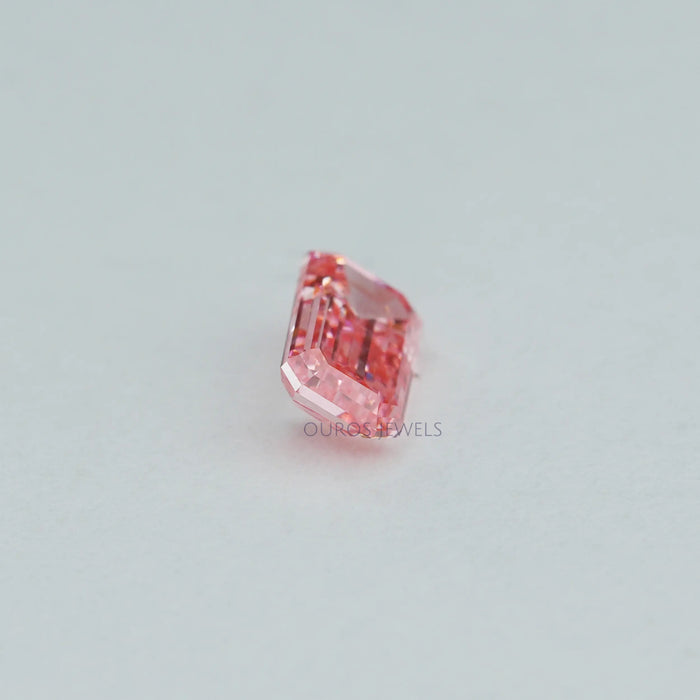 Pink Emerald Cut Lab Grown Diamond Loose