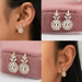 [Collage of 14K Gold Earrings in Baguette Cut]-[Ouros Jewels]